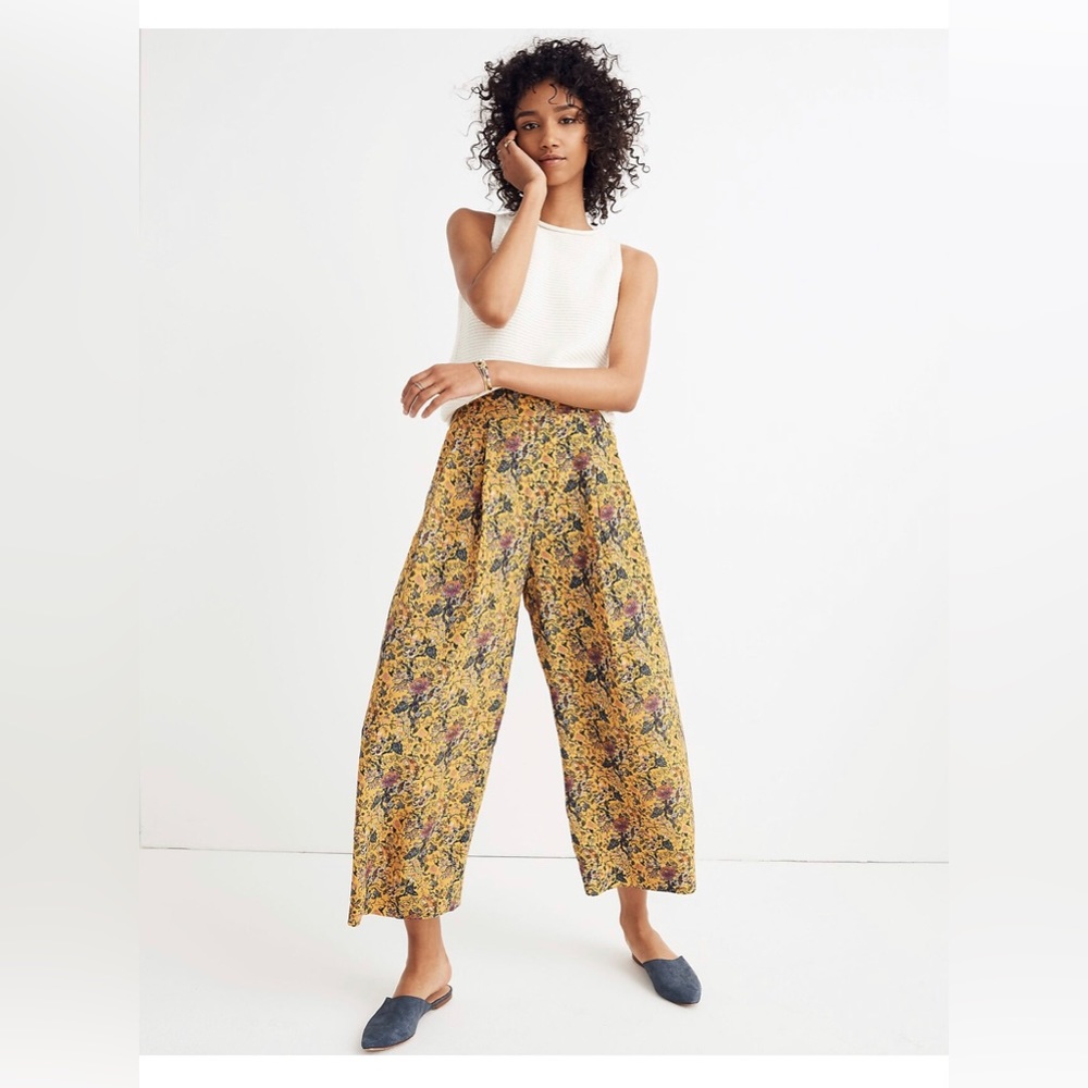 Madewell x Karen Walker Silk Floral Potter Pants